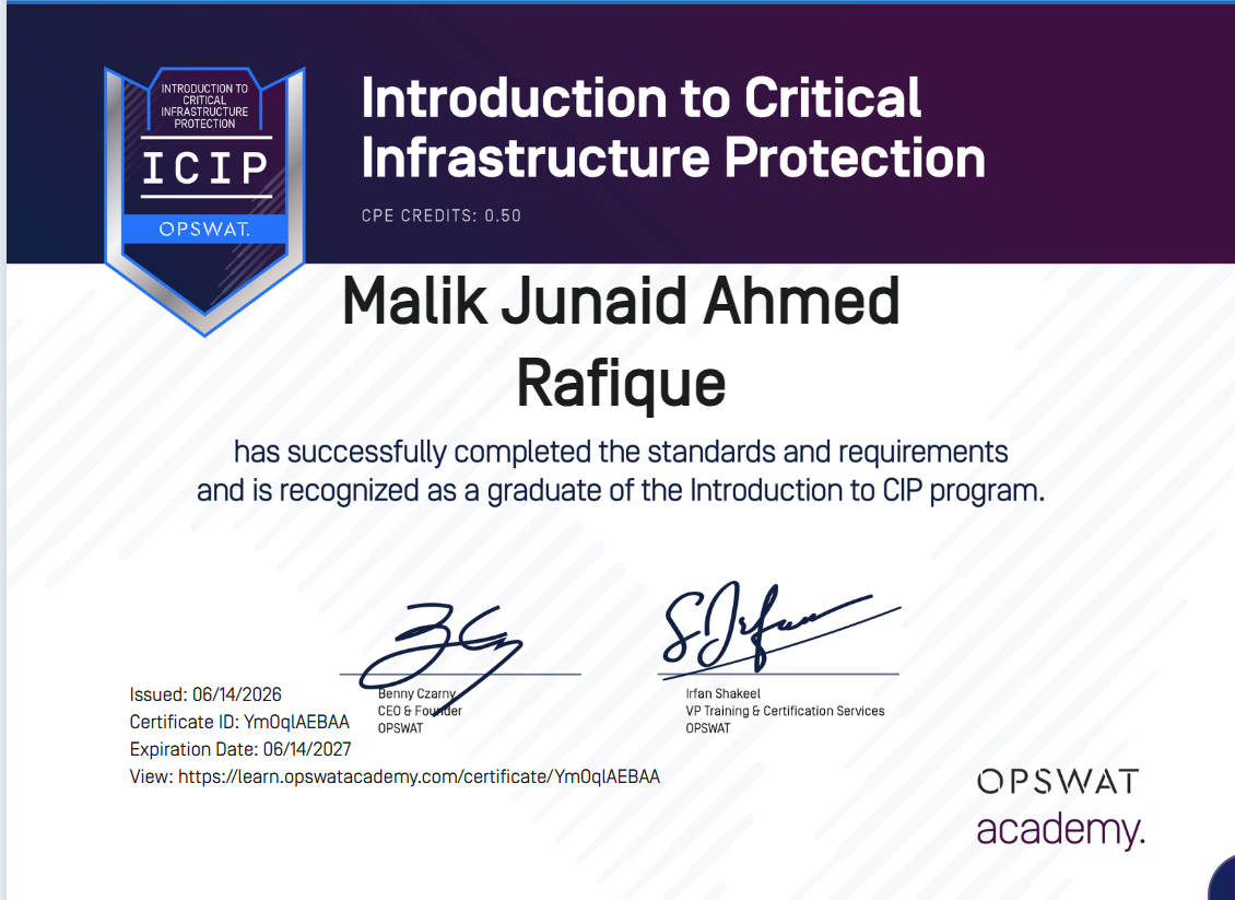 OPSWAT Certificate